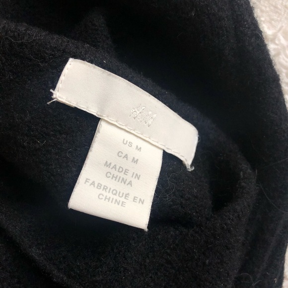 H&M wool blend black crop cami - Picture 4 of 5